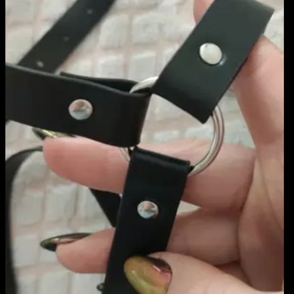 😍Sexy Lingerie Leather Waist 2 Leg Harness Garter - Picture 3 of 16